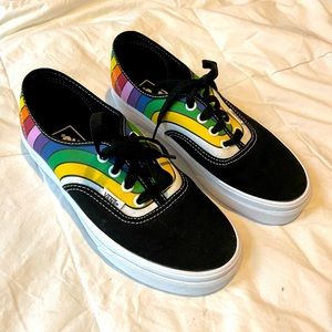 Vans Authentic Refract Rainbow Pride Lace Up size 6.5 women’s